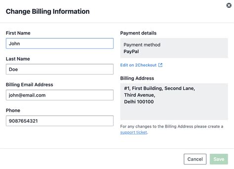 Billing Information .